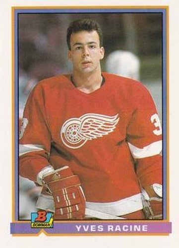 #44 Yves Racine - Detroit Red Wings - 1991-92 Bowman Hockey