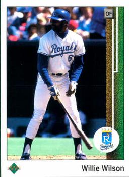 #244 Willie Wilson - Kansas City Royals - 1989 Upper Deck Baseball
