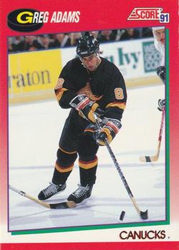 #44 Greg Adams - Vancouver Canucks - 1991-92 Score Canadian Hockey
