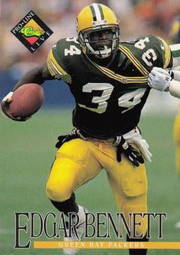 #44 Edgar Bennett - Green Bay Packers - 1994 Pro Line Live Football