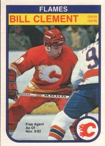 #44 Bill Clement - Calgary Flames - 1982-83 O-Pee-Chee Hockey