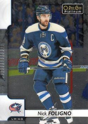 #44 Nick Foligno - Columbus Blue Jackets - 2017-18 O-Pee-Chee Platinum Hockey