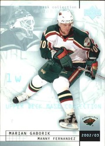 #44 Marian Gaborik / Manny Fernandez - Minnesota Wild - 2002-03 Upper Deck Mask Collection Hockey