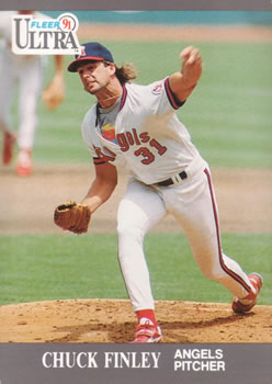 #44 Chuck Finley - California Angels - 1991 Ultra Baseball