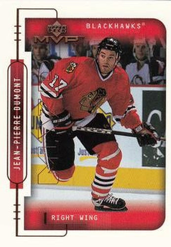 #44 J.P. Dumont - Chicago Blackhawks - 1999-00 Upper Deck MVP Hockey