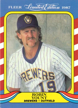 #44 Robin Yount - Milwaukee Brewers - 1987 Fleer Limited Edition Baseball