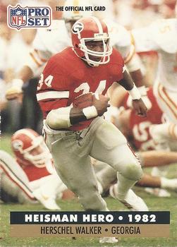 #44 Herschel Walker - Georgia Bulldogs / Minnesota Vikings - 1991 Pro Set Football