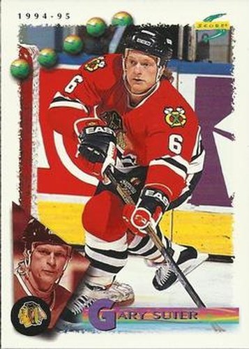 #44 Gary Suter - Chicago Blackhawks - 1994-95 Score Hockey