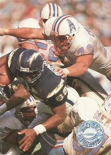 #44 Ray Childress - Houston Oilers - 1991 Pro Set Platinum Football