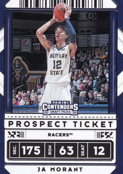 #44b Ja Morant - Murray State Racers - 2020 Panini Contenders Draft Picks Basketball