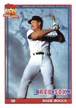 #450 Wade Boggs - Boston Red Sox - 1991 Topps Baseball