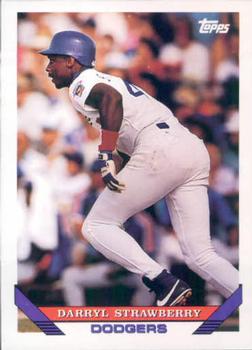 #450 Darryl Strawberry - Los Angeles Dodgers - 1993 Topps Baseball
