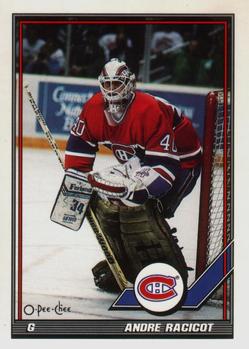 #450 Andre Racicot - Montreal Canadiens - 1991-92 O-Pee-Chee Hockey