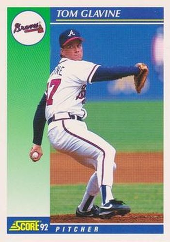 #450 Tom Glavine - Atlanta Braves - 1992 Score Baseball
