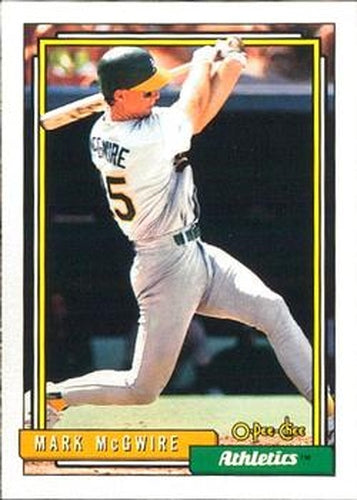 #450 Mark McGwire - Oakland Athletics - 1992 O-Pee-Chee Baseball