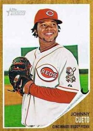 #450 Johnny Cueto - Cincinnati Reds - 2011 Topps Heritage Baseball