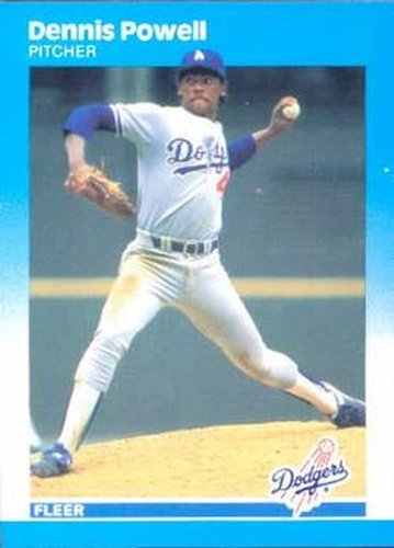 #450 Dennis Powell - Los Angeles Dodgers - 1987 Fleer Baseball