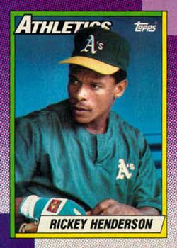 #450 Rickey Henderson - Oakland Athletics - 1990 Topps Baseball