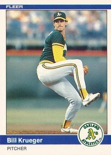 #450 Bill Krueger - Oakland Athletics - 1984 Fleer Baseball