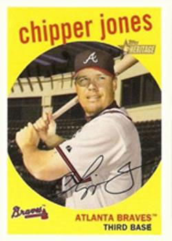 #450 Chipper Jones - Atlanta Braves - 2008 Topps Heritage Baseball