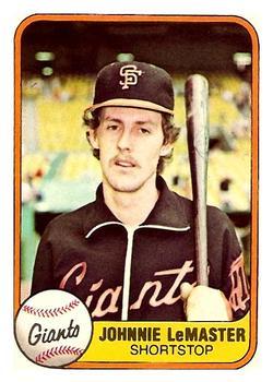 #450 Johnnie LeMaster - San Francisco Giants - 1981 Fleer Baseball