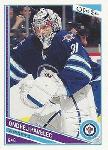 #450 Ondrej Pavelec - Winnipeg Jets - 2013-14 O-Pee-Chee Hockey