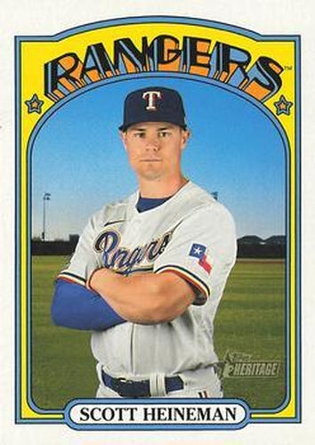 #450 Scott Heineman - Texas Rangers - 2021 Topps Heritage Baseball