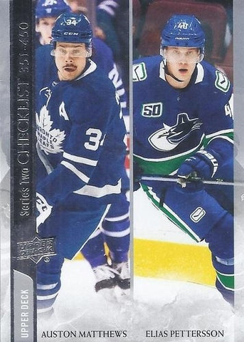 #450 Auston Matthews / Elias Pettersson - Toronto Maple Leafs / Vancouver Canucks - 2020-21 Upper Deck Hockey