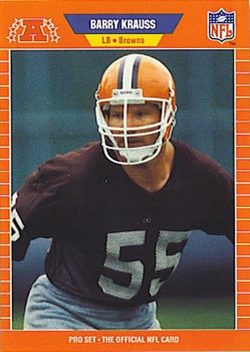 #450 Barry Krauss - Cleveland Browns - 1989 Pro Set Football