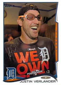 #450b Justin Verlander - Detroit Tigers - 2014 Topps Baseball