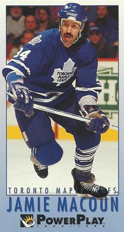 #451 Jamie Macoun - Toronto Maple Leafs - 1993-94 Fleer PowerPlay Hockey