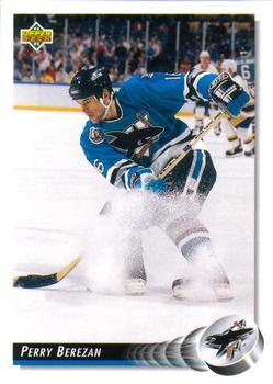 #451 Perry Berezan - San Jose Sharks - 1992-93 Upper Deck Hockey