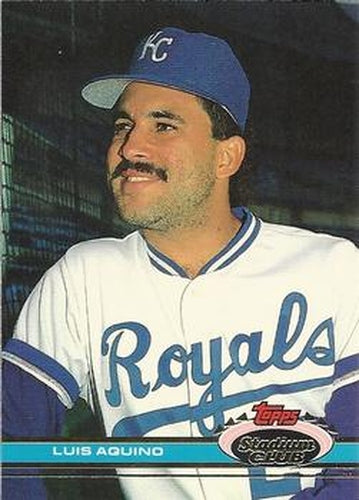 #451 Luis Aquino - Kansas City Royals - 1991 Stadium Club Baseball