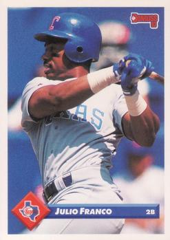#451 Julio Franco - Texas Rangers - 1993 Donruss Baseball