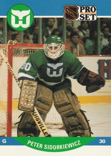 #451 Peter Sidorkiewicz - Hartford Whalers - 1990-91 Pro Set Hockey