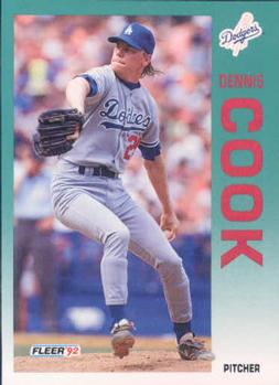 #451 Dennis Cook - Los Angeles Dodgers - 1992 Fleer Baseball