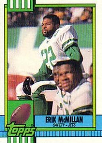 #451 Erik McMillan - New York Jets - 1990 Topps Football