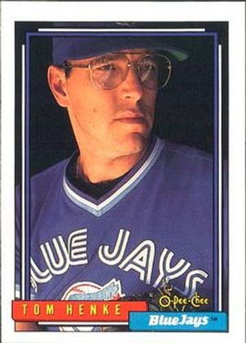 #451 Tom Henke - Toronto Blue Jays - 1992 O-Pee-Chee Baseball