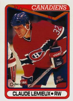 #451 Claude Lemieux - Montreal Canadiens - 1990-91 O-Pee-Chee Hockey