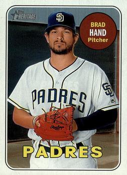 #451 Brad Hand - San Diego Padres - 2018 Topps Heritage Baseball