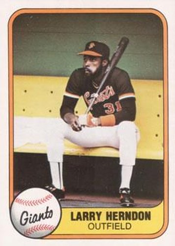 #451 Larry Herndon - San Francisco Giants - 1981 Fleer Baseball