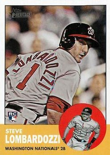 #451 Steve Lombardozzi - Washington Nationals - 2012 Topps Heritage Baseball