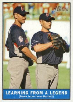 #451 Learning From a Legend Derek Jeter / Jason Bartlett - New York Yankees / Tampa Bay Rays - 2010 Topps Heritage Baseball