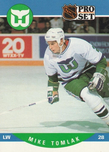 #452 Mike Tomlak - Hartford Whalers - 1990-91 Pro Set Hockey