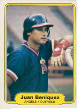 #452 Juan Beniquez - California Angels - 1982 Fleer Baseball