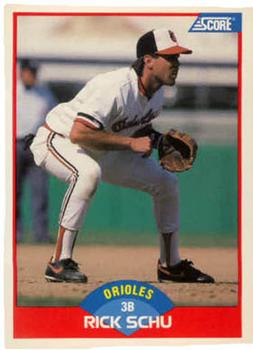 #452 Rick Schu - Baltimore Orioles - 1989 Score Baseball