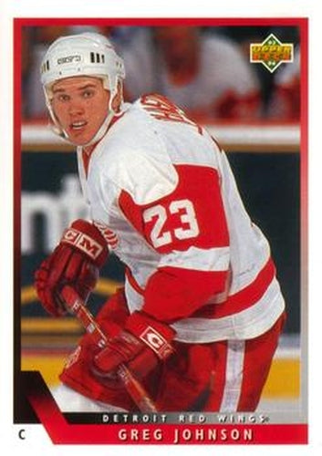 #452 Greg Johnson - Detroit Red Wings - 1993-94 Upper Deck Hockey
