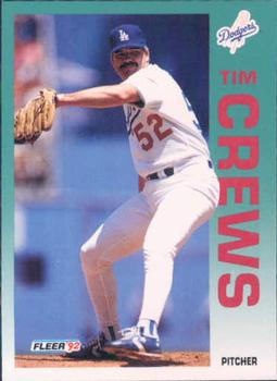#452 Tim Crews - Los Angeles Dodgers - 1992 Fleer Baseball
