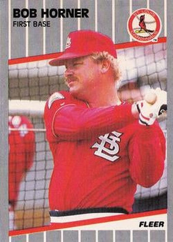 #452 Bob Horner - St. Louis Cardinals - 1989 Fleer Baseball