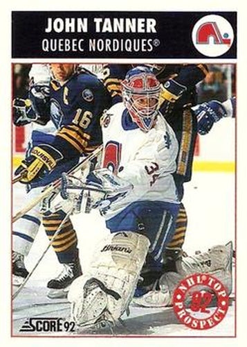 #452 John Tanner - Quebec Nordiques - 1992-93 Score USA Hockey